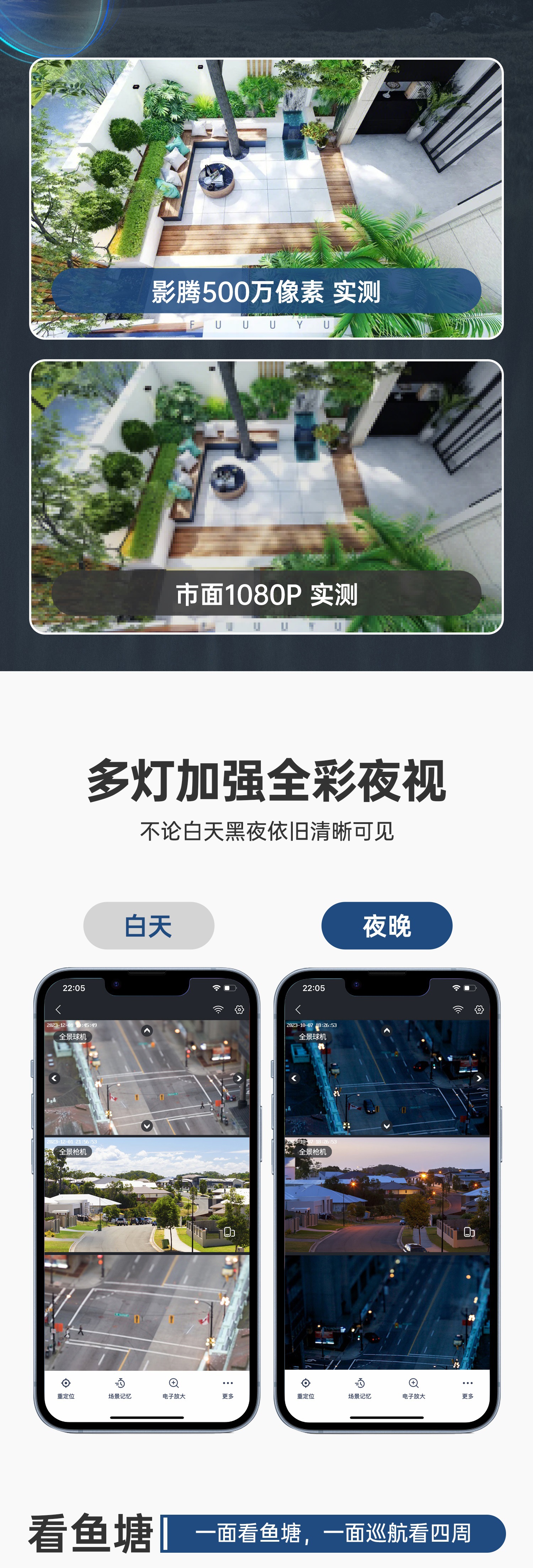 360-degree unobstructed camera monitor, home mobile phone remote outdoor high-definition night vision, 4G wireless solar energy undefined