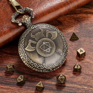 (Private model) DND dice jewelry pocket case retro carved Viking helmet shield manufacturers supply generation