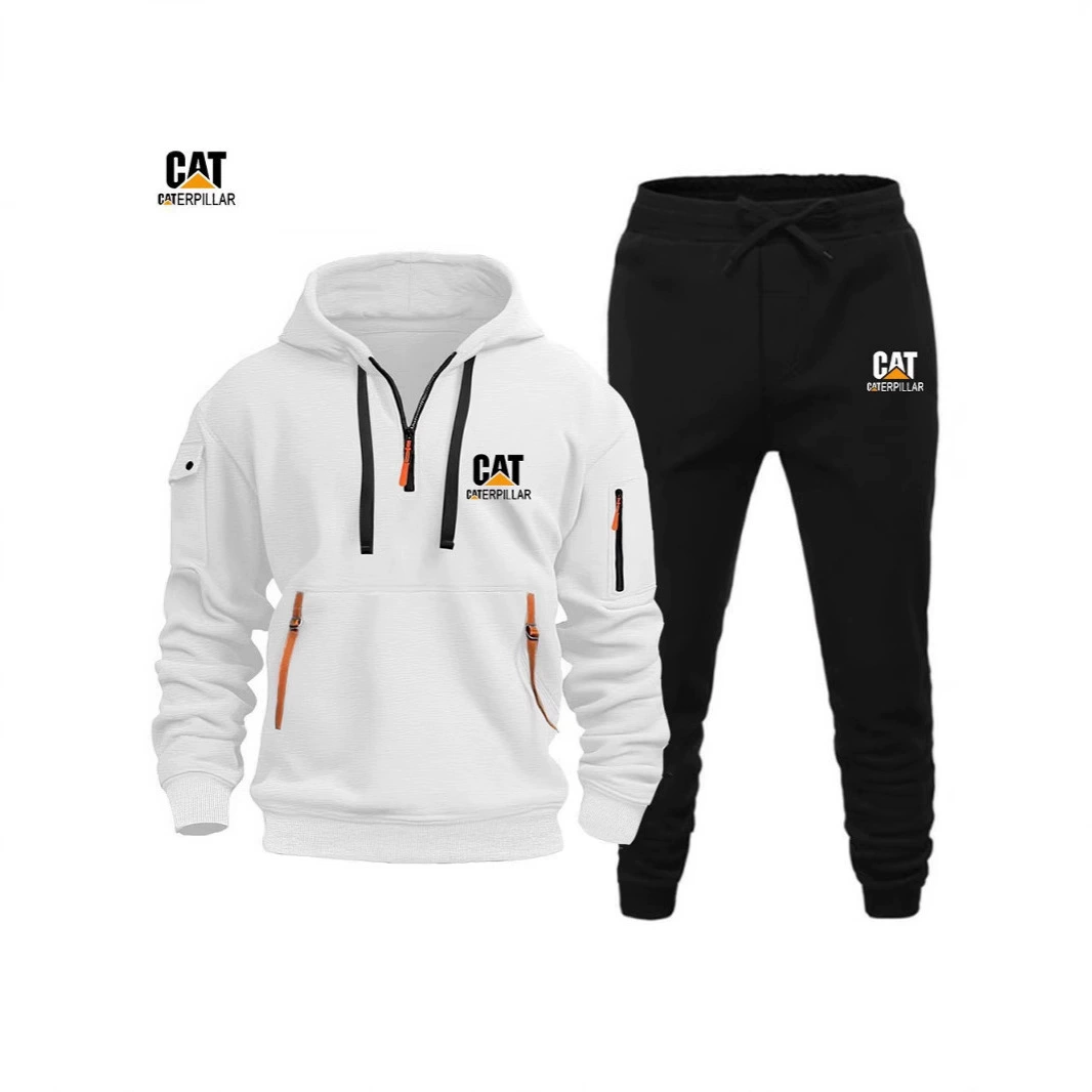 2024 осень и зима, европейская и американская мужская простая повседневная спортивная уличная модная толстовка с половиной молнии, мужская рабочая одежда, куртка, толстовка