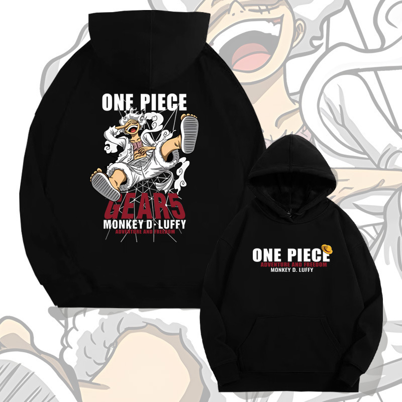 One piece Nika Luffy hooded pullover sweater men's and women's autumn youth fashion brand loose drop shoulder long sleeve coat One piece Nika Luffy hooded pullover sweater men's and women's autumn youth fashion brand loose drop shoulder long sleeve coat