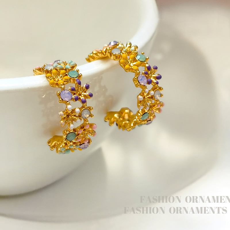 Genuine brand cute elegant fresh summer earrings