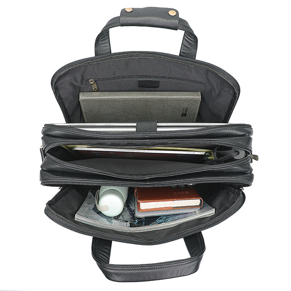 Leather pocket laptop