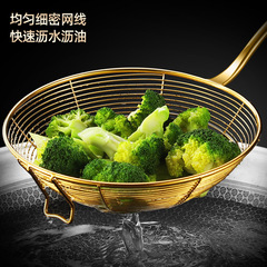 304 stainless steel slotted spoon, large size kitchen strainer, deep-frying fine-mesh sieve, noodle ladle, colander, fine mesh basket