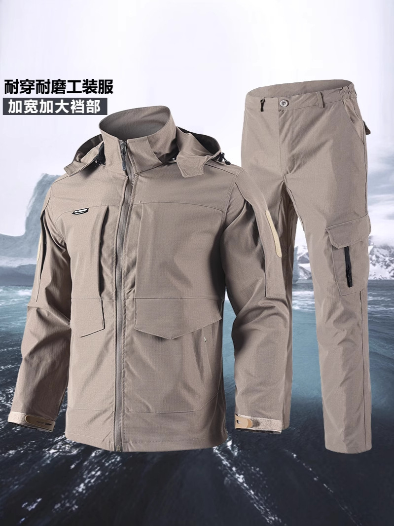 Capa de asalto de cáscara suave, traje de trabajo, chaqueta resistente al desgaste, chaqueta de primavera y otoño, chaqueta elástica personalizada