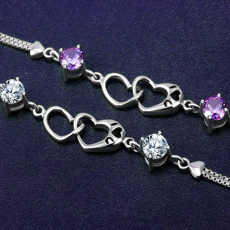 Pulsera de amor de plata esterlina S925 mujer coreana simple nicho de diseño pulsera de plata personalidad moda joyas de mano versátiles