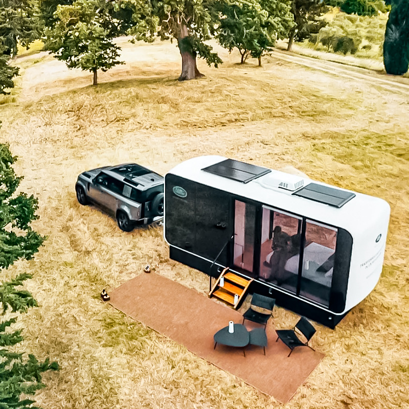 Cápsula espacial Casa móvil Contenedor Aviación Aluminio Sunshine Room Outdoor Scenic Area B & B Room Hotel Net Red Star Habitación vacía