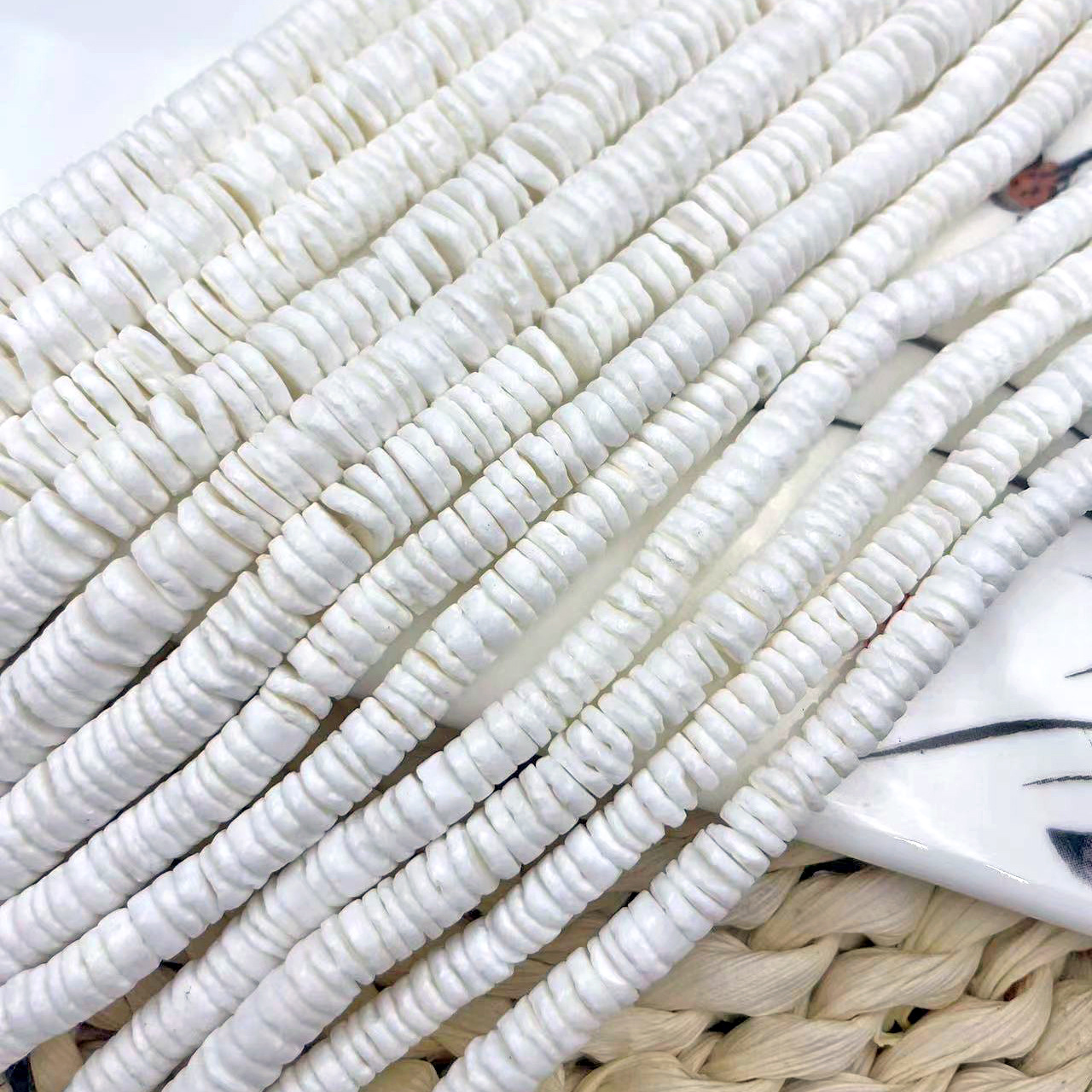 Organic white beads
