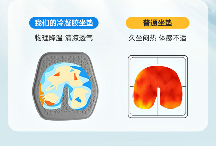 New cross-border cartoon car honeycomb cushion gel seat cushion summer car breathable cool cushion office seat cushion