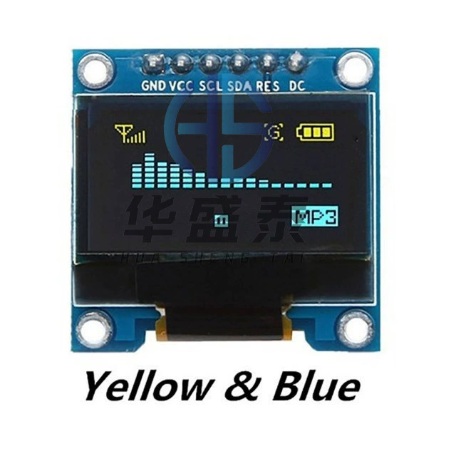 Дисплей LCD 0,96 дюйма, модуль дисплея SPI, синий/желтый/синий/белый, STM32/51/рутинa