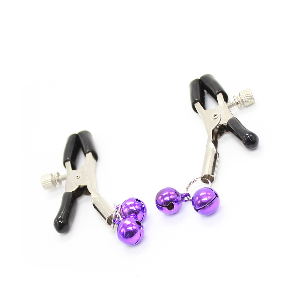 Productos para adultos Coqueteo Juguetes sexuales alternativos Clips para senos sexuales Dos campanas Clips para senos Clips para senos de metal Clavos para senos SM