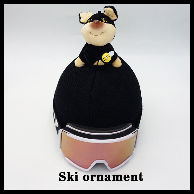 Creative Paragliding Helmet Cover Accessories Single Board Double Board Hand-Held Bee Dog Plush Doll Ski Helmet Decorative Hat Cover