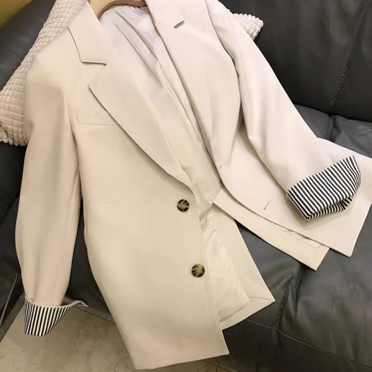 Lässiger Damenblazer Im Koreanischen Stil Locker Geschnitten_voghion.com