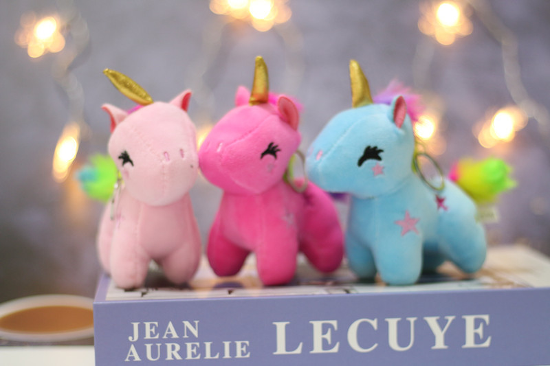 Cute Star Unicorn Plush Bag Pendant Keychain display picture 3