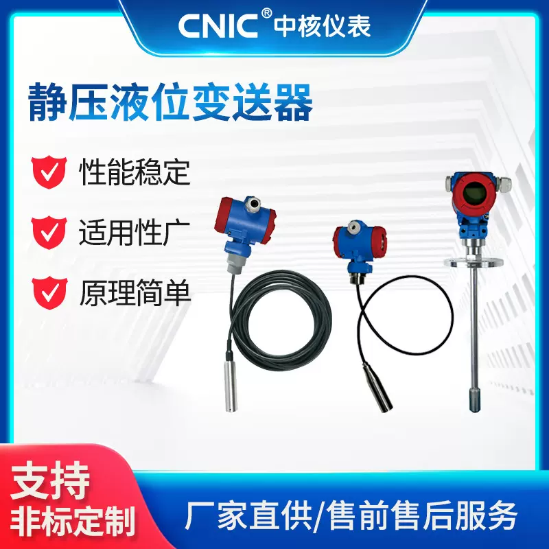 中核投入式液位变送器静压液位传感器投入式液位变送器