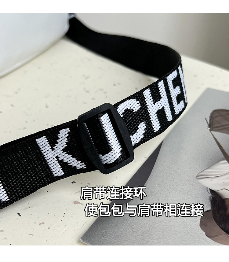 wholesale elegant butterfly simple small bag women's nylon cloth wide shoulder strap underarm bag casual shoulder solid color crossbody bag undefined