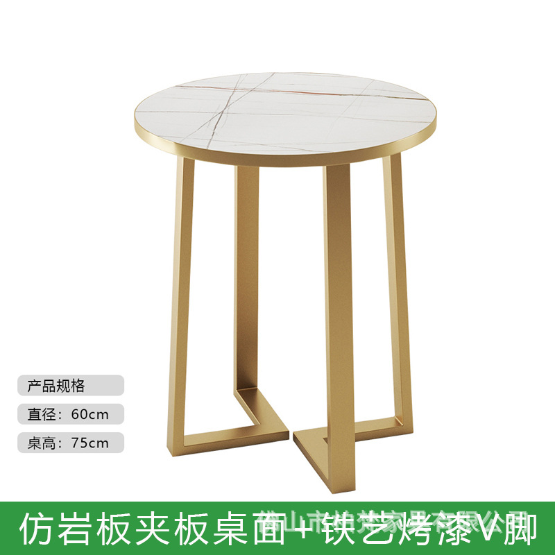 Mesa de mesa de leche personalizada mesa redonda de mármol tabla de roca mesa de comedor rápida mesa de comedor comercial