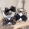 Retro hair rope with bow, advanced hair accessory, internet celebrity, high-quality style, simple and elegant design