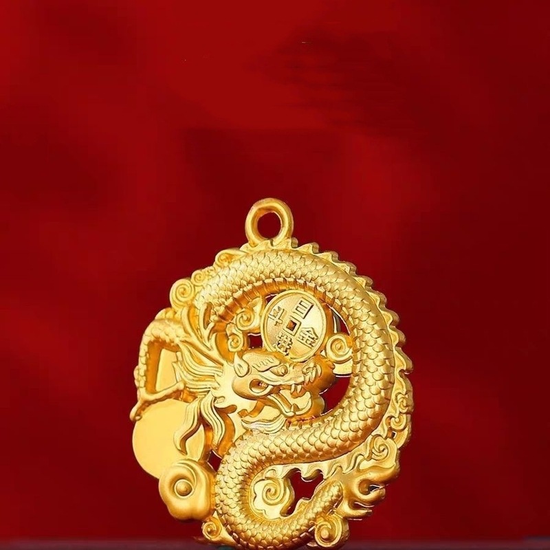 锌合金钥匙扣挂件中式招米进宝生肖创意民族风车挂金属钥匙扣挂件|undefined