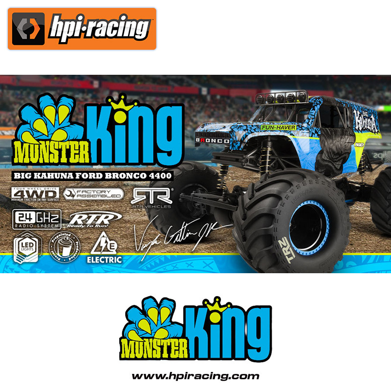 Hpi Monster King 1/10 Remote Control Electric Monster Truck Simulation Ford Bronco 160765