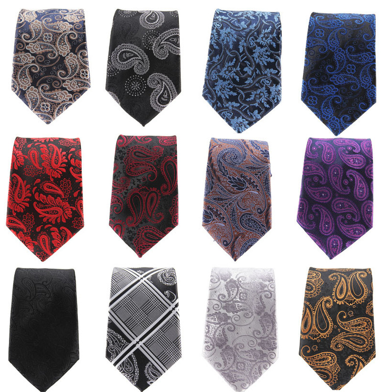 Men's Formal Business Retro European and American Style 8cm Hand-Tied Paisley Print Polyester Tie for Professional Wear, Suit, and Shirt Accessories Men's Formal Business Retro European and American Style 8cm Hand-Tied Paisley Print Polyester Tie for Professional Wear, Suit, and Shirt Accessories