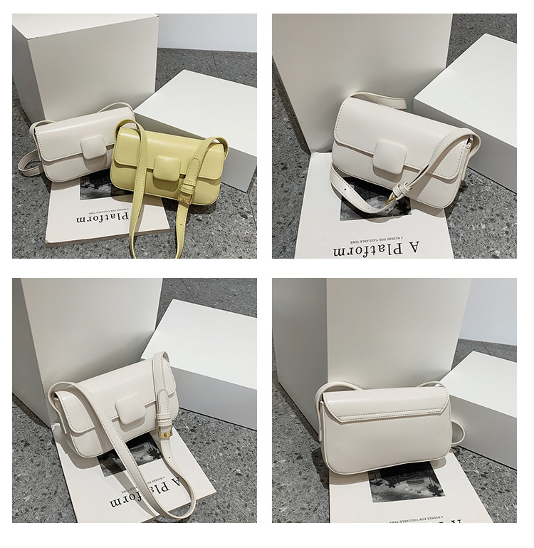 2022 New Fashion Summer  Messenger Solid Color Shoulder Underarm Small Square Bag display picture 1