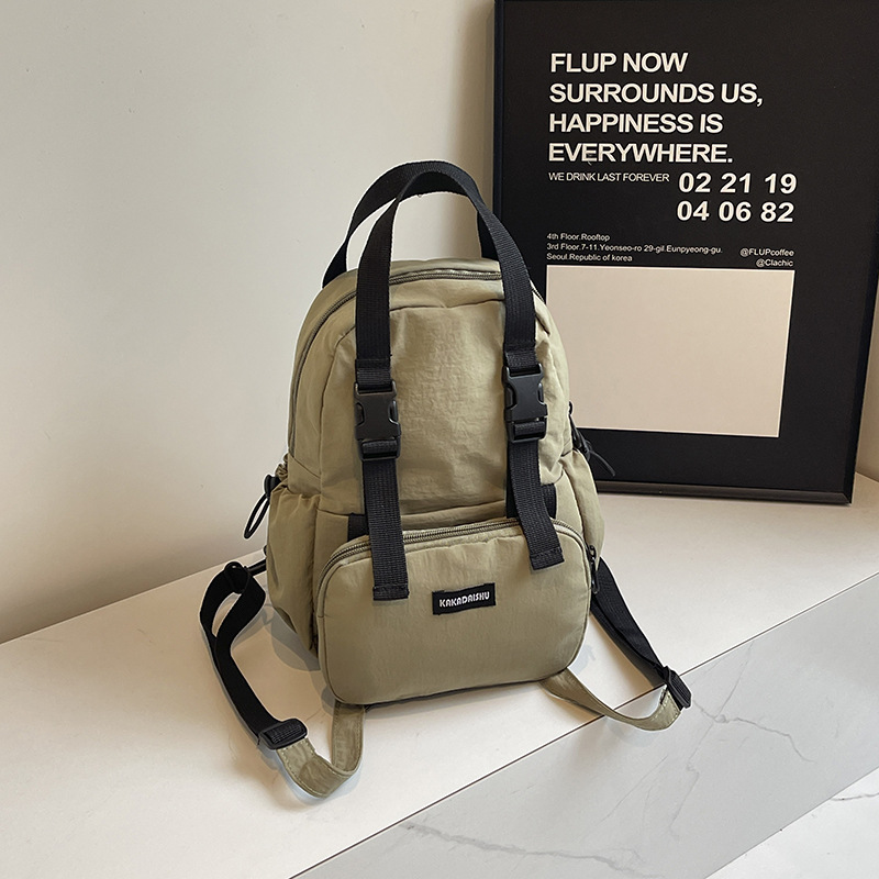Bolsa de pecho de mujer, doble hombro, multifuncional, grande, ligera, desmontable, simple, ocio, viaje, escuela, mochila portátil.