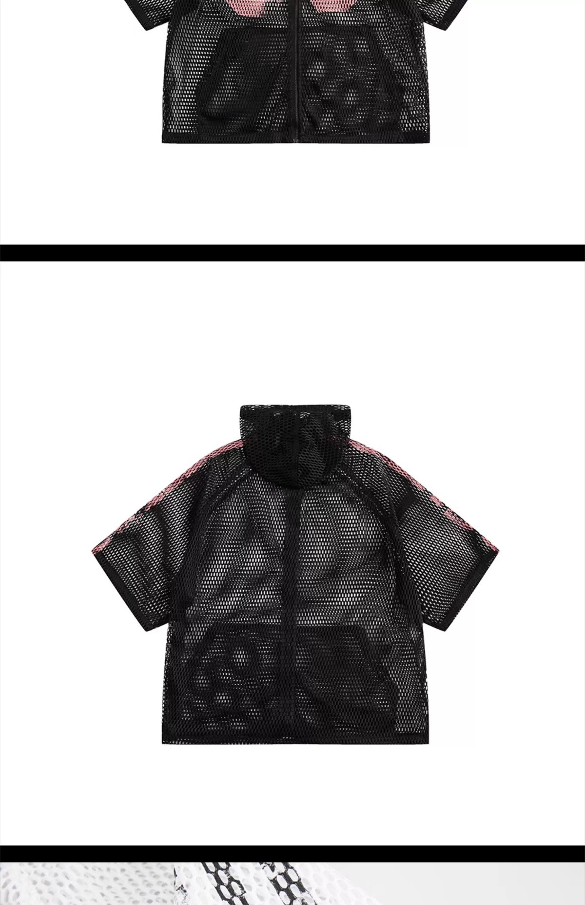 Hooded Hollow-out Digital Print Sports American Style Loose Short-Sleeve For Men And Women In Summer,_viptrois.com