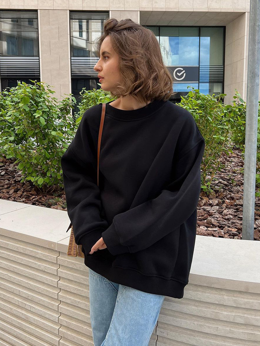 Women's Hoodie Long Sleeve Hoodies & Sweatshirts Simple Style Solid Color display picture 1