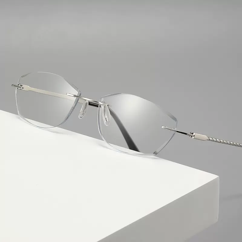 超轻无框男女钻石切边老人镜阅读中老年人高清老视镜防蓝光老花镜