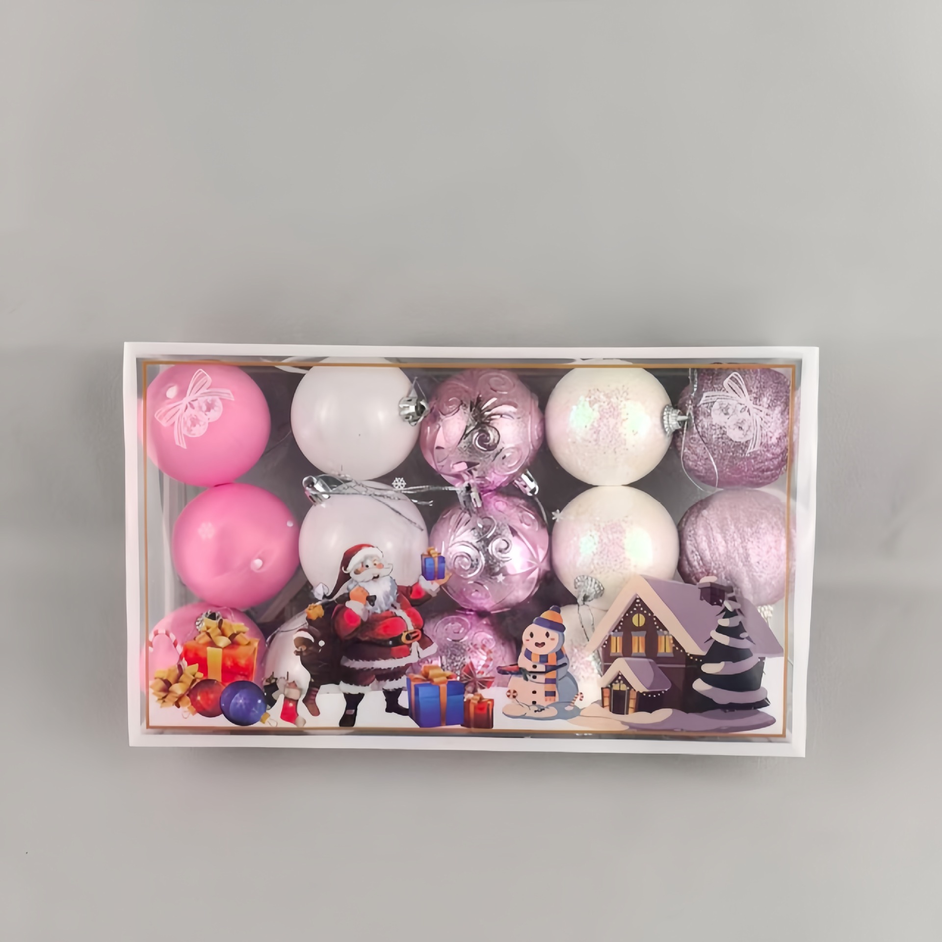 Nuevos Adornos navideños transfronterizos cuelgan bolas navideñas juego de bolas navideñas colgante de árboles de Navidad caja de regalo bolas navideñas q image 6