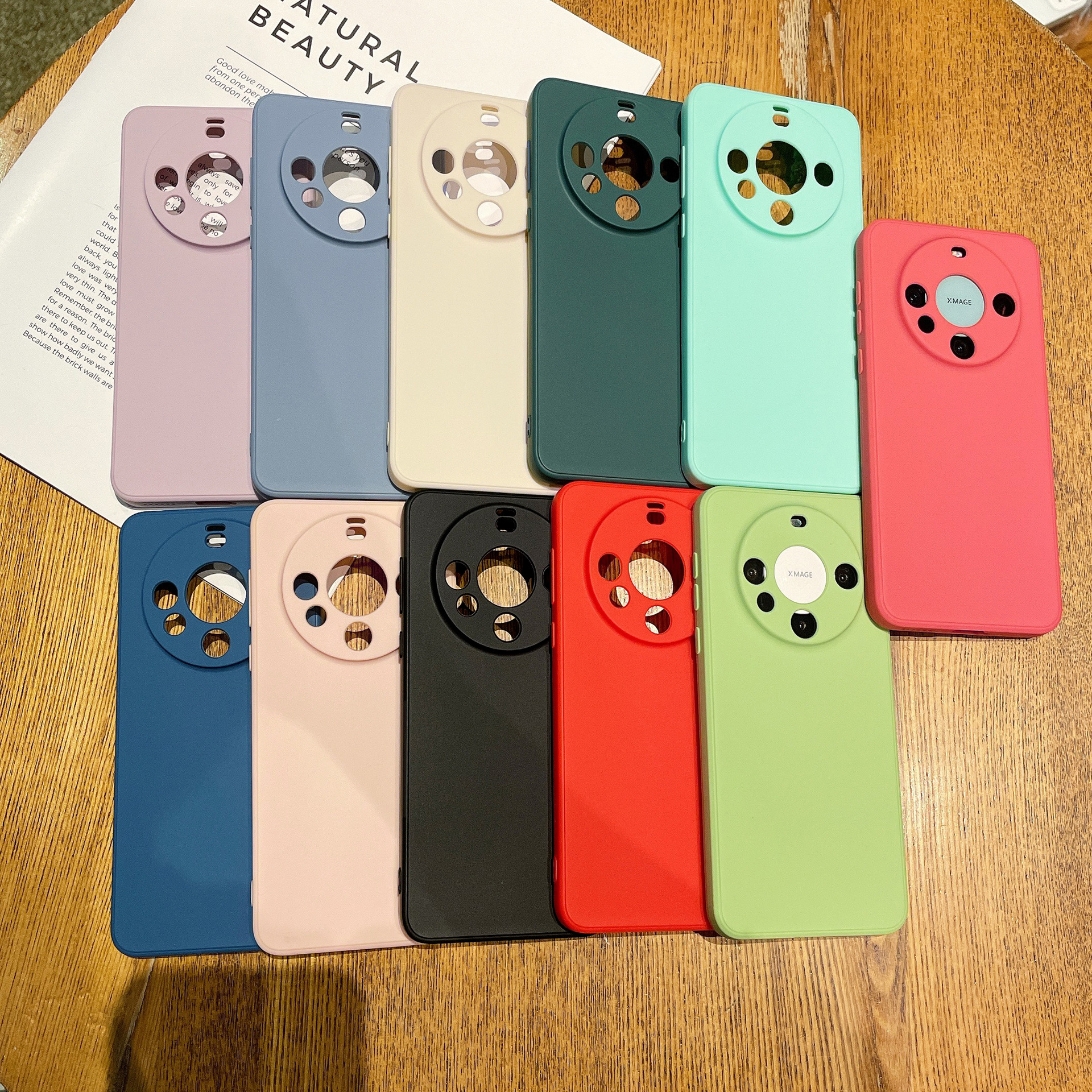 Funda protectora de silicona mate para Huawei P70, Mate70, NOVA15 y NOVA13, con borde recto de TPU esmerilado, anticaídas.