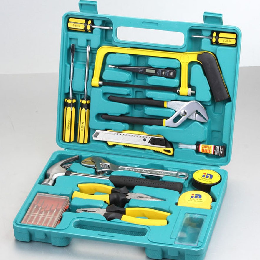 13件套汽车车载维修工具箱家用套装多功能五金便携工具套螺丝刀组