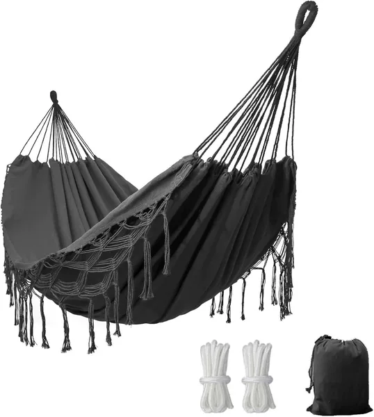 Black Double Tassel Hammock