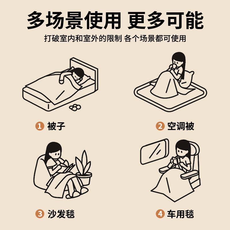 豆豆绒毛毯被子沙发盖毯牛奶珊瑚绒加厚空调毯办公室午睡毯子冬季|undefined