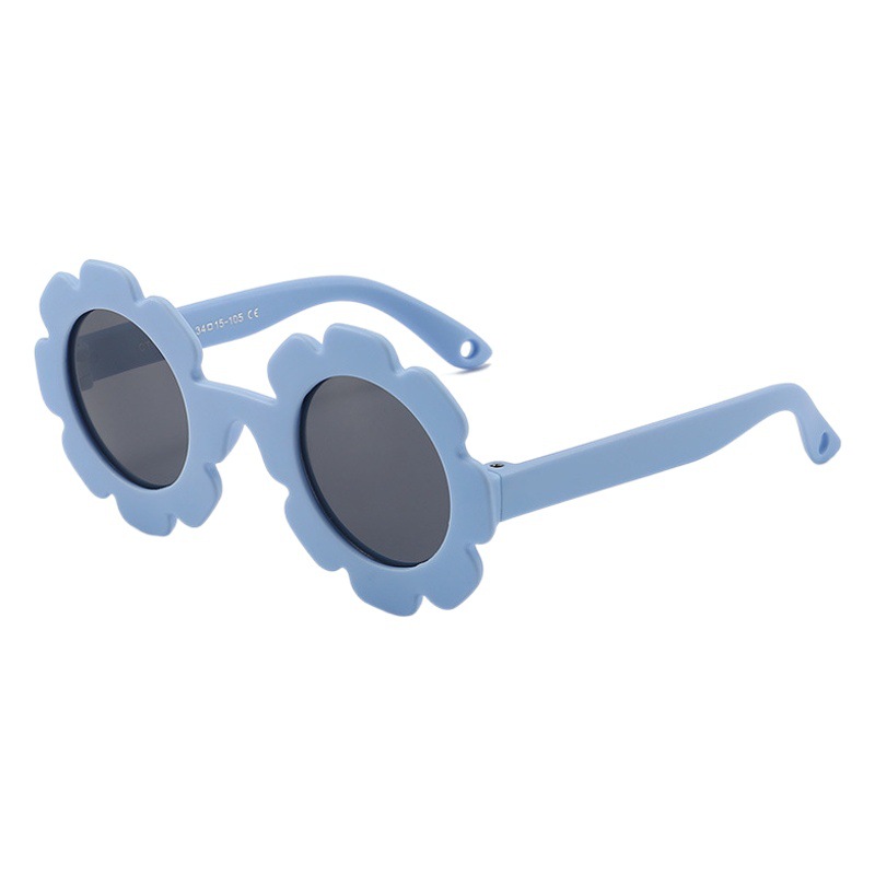 Cross-Border Baby Silicone Sunglasses, Fashionable Children's Sunflower Polarized Glasses, Amazon Children's Fun Sunglasses Wholesale
