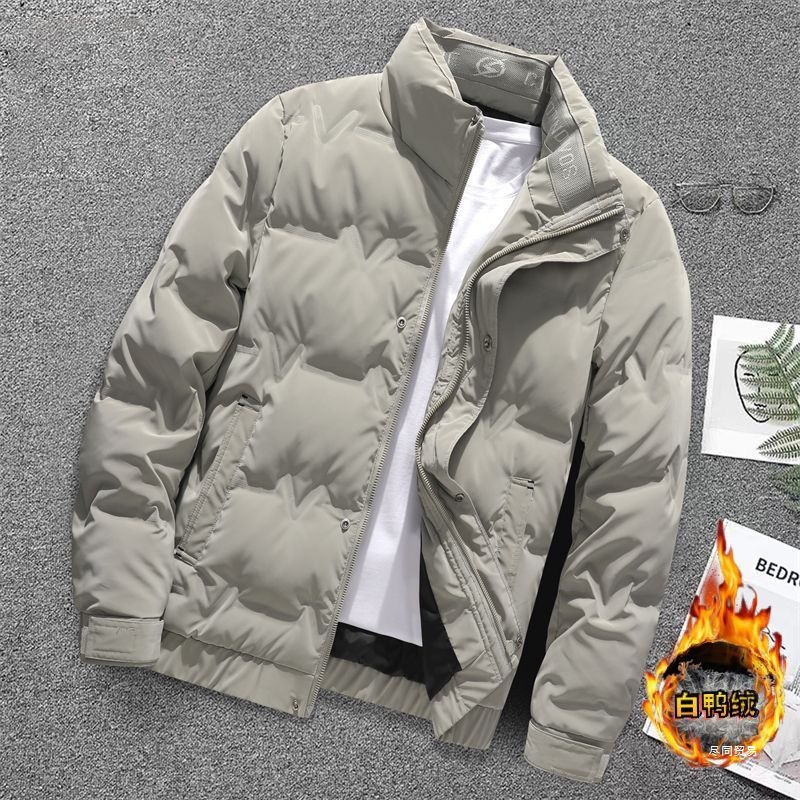 Men's down Jacket Clearance Short Ultra-Thick Warm White Duck down Lightweight Popular Winter No-Wash Top Jacket