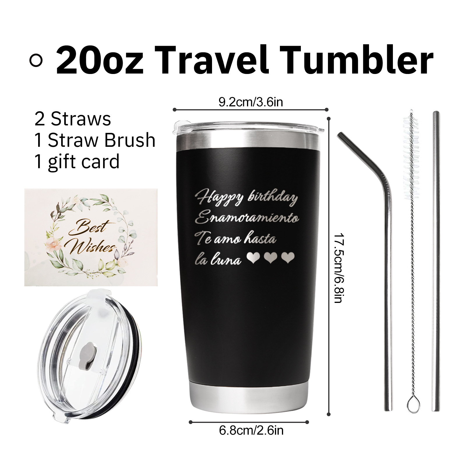 20oz taza de coche vaso de acero inoxidable regalo de Navidad DIY taza de coche taza de cerveza imagen logo taza de coche