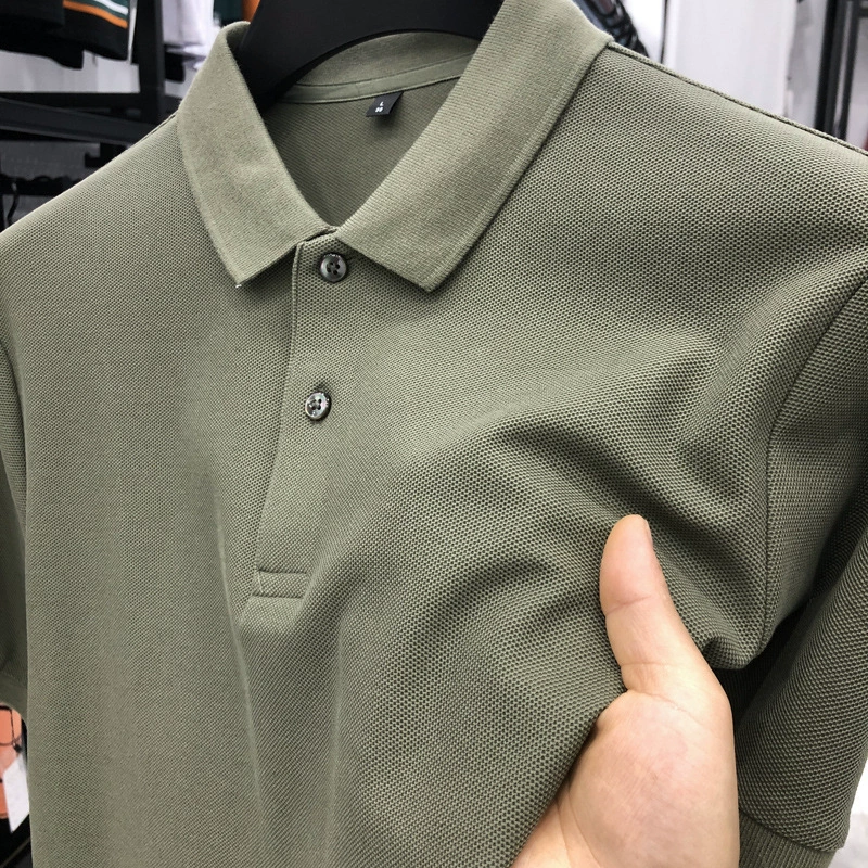 Polo для мужчин, 100% длинноволокнистый хлопок, короткий рукав, рабочий стиль, несколько цветов и размеров