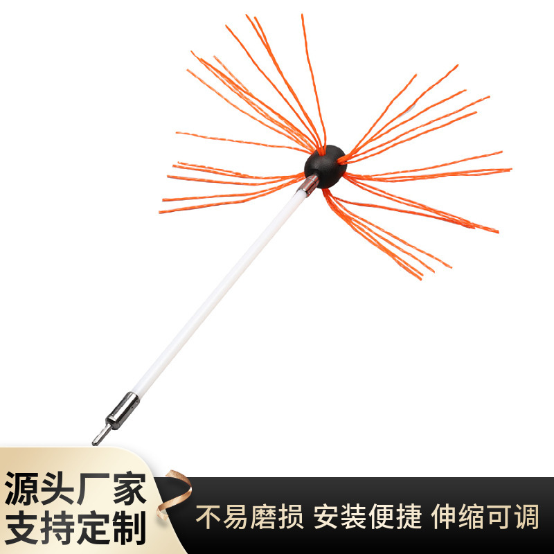 Chimney Brush Set for Cleaning Internal Walls of Boilers, Nylon Chimney Cleaning Brush