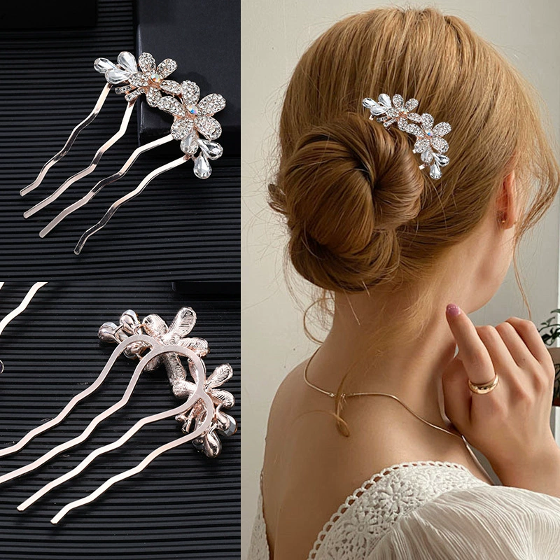 Заколка для волос, аксессуар для невесты, цветочный принт