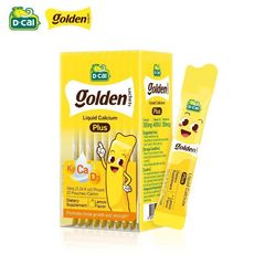 dcal Diqiao リトルイエローストリップ液体カルシウムプラス子供用カルシウム青少年カルシウムサプリメントビタミン D3K2 液体カルシウムタブレット