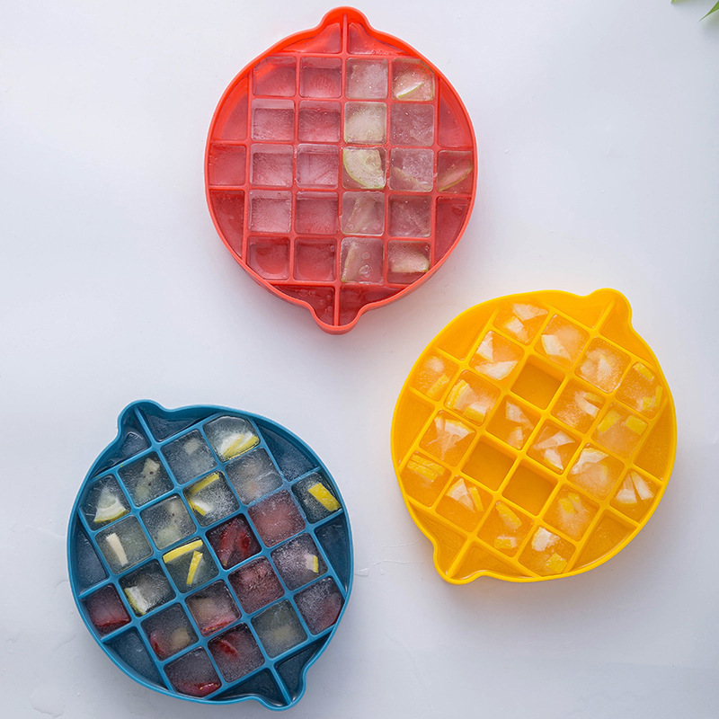 Transfronterizos para necesidades diarias limón hielo con cubierta de silicona molde de hielo DIY hielo de silicona caja de hielo suplementaria