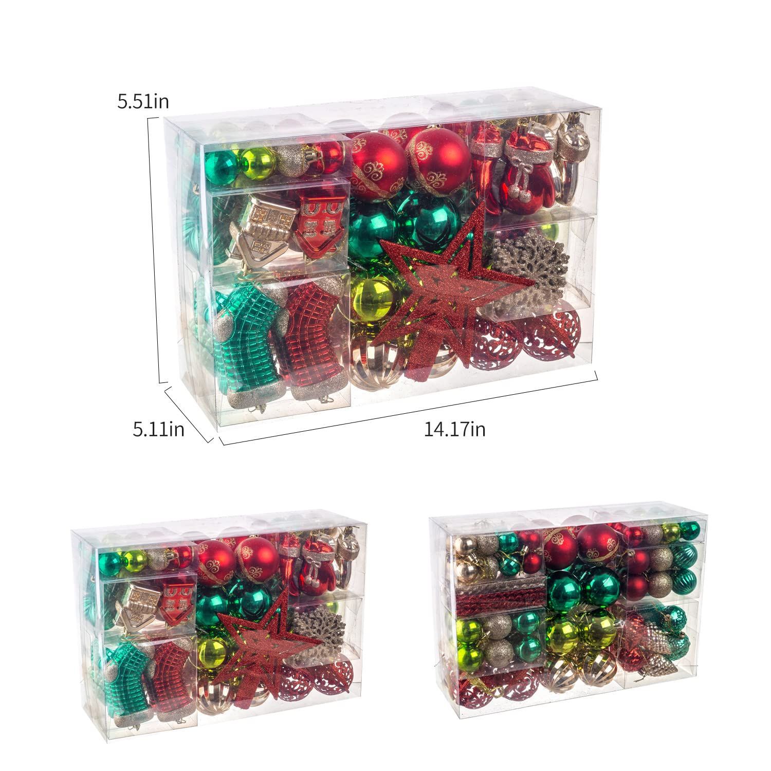 132 piezas BOLA DE Navidad traje sexo opuesto copo de nieve árbol estrella superior bola hueca árbol de Navidad adornos de Navidad pintado BOLA DE Navidad