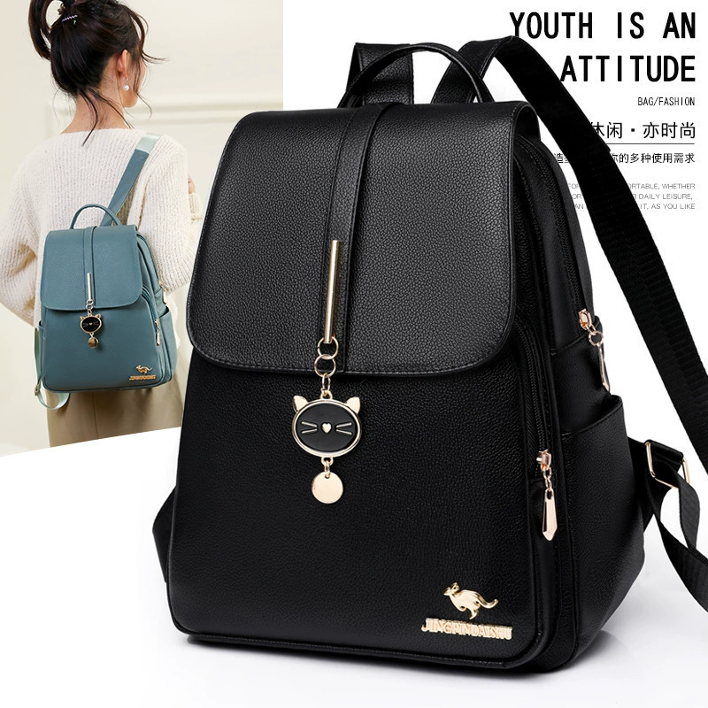 Backpack, winter capacious shoulder bag, 2023