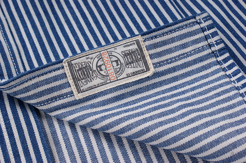 Camicia uomo stile retro americano a righe verticali_voghion.com