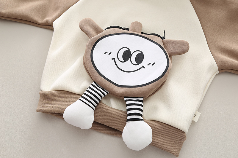 Vêtements pour garçons, style hiver avec manteau en coton épais en peluche, nouvel article 2024, gilet à capuche à blocs de couleurs pour bébé et enfant_voghion.com