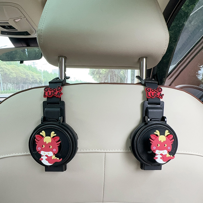 2-in-1 Rear Seat | FAW Car cup holder/beverage holder - cup-holderhook-2-in-1-black-dragon-2-pieces