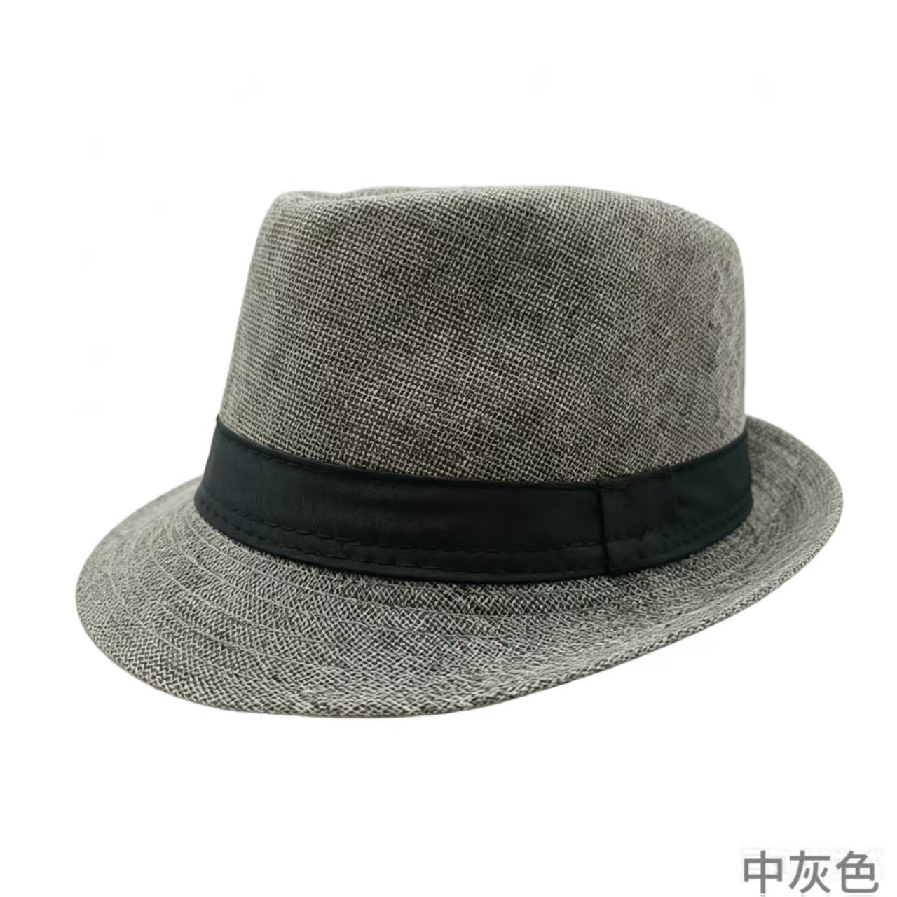 Sombrero Fedora para Hombre de Lino, Transpirable, Protección Solar y A Prueba de Viento, para Playa y Ocio