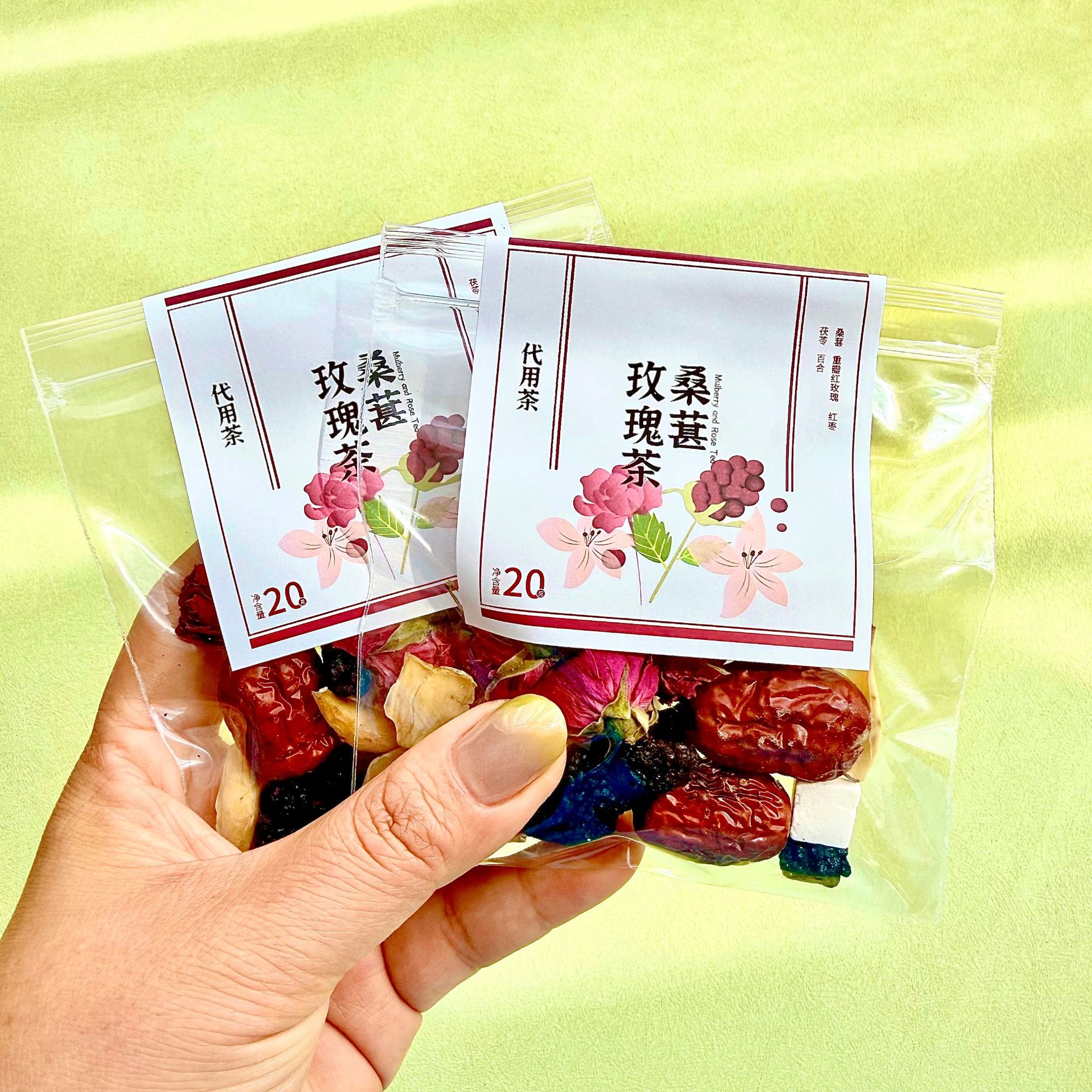 Apple Hawthorn Herbal Tea Bags Goji Astragalus Blend Cold Brew Wellness Gift Tea 28g quality and texture