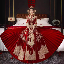 新中式秀禾服新娘2025新款结婚服敬酒服披肩款出阁大码奢华龙凤褂